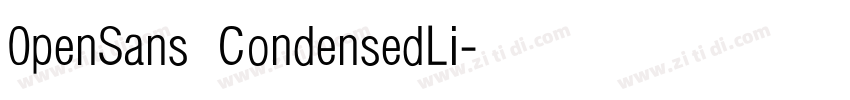 0penSans CondensedLi字体转换